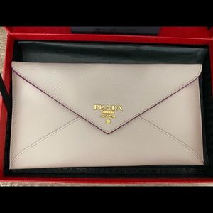 Prada Saffiano Envelope wallet/clutch